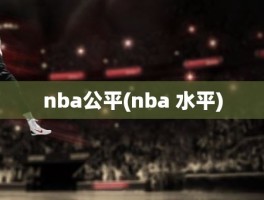 nba公平(nba 水平)