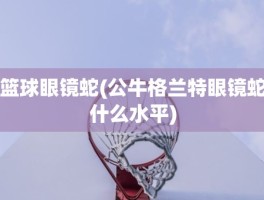 篮球眼镜蛇(公牛格兰特眼镜蛇什么水平)