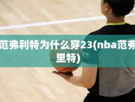 范弗利特为什么穿23(nba范弗里特)