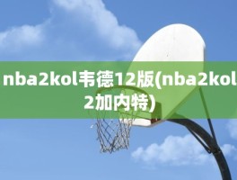 nba2kol韦德12版(nba2kol2加内特)