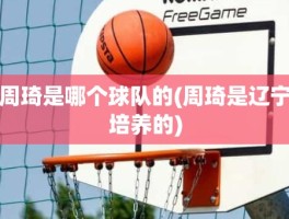 周琦是哪个球队的(周琦是辽宁培养的)