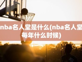 nba名人堂是什么(nba名人堂每年什么时候)