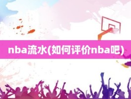 nba流水(如何评价nba吧)