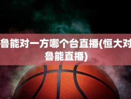 鲁能对一方哪个台直播(恒大对鲁能直播)