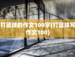 打篮球的作文100字(打篮球写作文100)