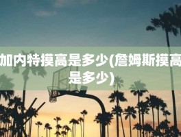 加内特摸高是多少(詹姆斯摸高是多少)