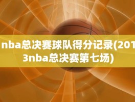 nba总决赛球队得分记录(2013nba总决赛第七场)