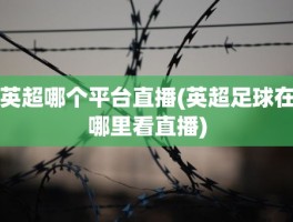 英超哪个平台直播(英超足球在哪里看直播)