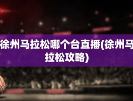 徐州马拉松哪个台直播(徐州马拉松攻略)