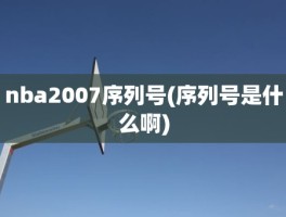 nba2007序列号(序列号是什么啊)