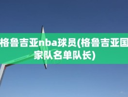 格鲁吉亚nba球员(格鲁吉亚国家队名单队长)