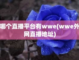 哪个直播平台有wwe(wwe外网直播地址)