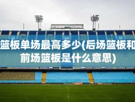 篮板单场最高多少(后场篮板和前场篮板是什么意思)