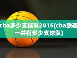 cba多少支球队2015(cba联赛一共有多少支球队)