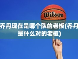 乔丹现在是哪个队的老板(乔丹是什么对的老板)