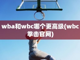 wba和wbc哪个更高级(wbc拳击官网)