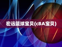 宏远篮球宝贝(cBA宝贝)