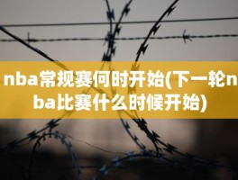 nba常规赛何时开始(下一轮nba比赛什么时候开始)