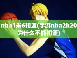 nba1米6扣篮(手游nba2k20为什么不能扣篮)