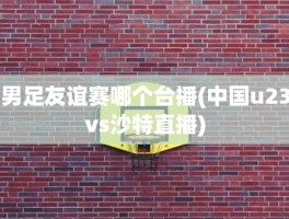 男足友谊赛哪个台播(中国u23vs沙特直播)