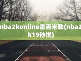 nba2konline雷吉米勒(nba2k19孙悦)