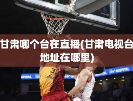 甘肃哪个台在直播(甘肃电视台地址在哪里)