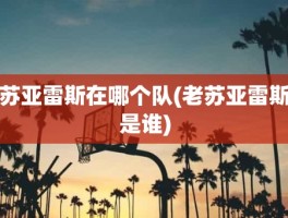 苏亚雷斯在哪个队(老苏亚雷斯是谁)