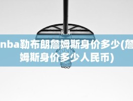 nba勒布朗詹姆斯身价多少(詹姆斯身价多少人民币)