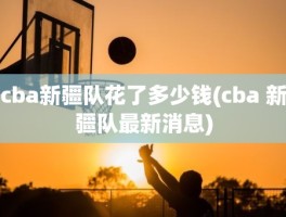 cba新疆队花了多少钱(cba 新疆队最新消息)