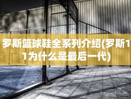 罗斯篮球鞋全系列介绍(罗斯11为什么是最后一代)