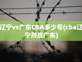 辽宁vs广东CBA多少号(cba辽宁对战广东)