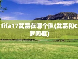 fifa17武磊在哪个队(武磊和C罗同框)
