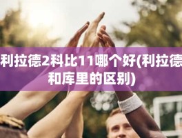 利拉德2科比11哪个好(利拉德和库里的区别)