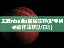 王牌nba全s最强阵容(新手初始最佳阵容队伍选)