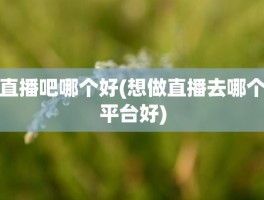 直播吧哪个好(想做直播去哪个平台好)