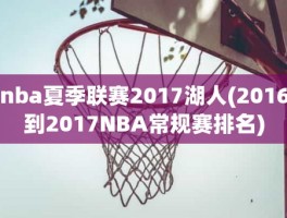 nba夏季联赛2017湖人(2016到2017NBA常规赛排名)