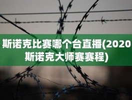 斯诺克比赛哪个台直播(2020斯诺克大师赛赛程)