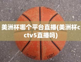 美洲杯哪个平台直播(美洲杯cctv5直播吗)