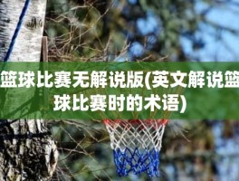 篮球比赛无解说版(英文解说篮球比赛时的术语)