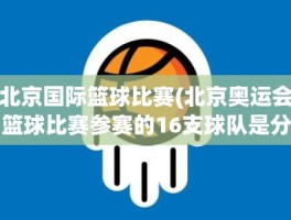 北京国际篮球比赛(北京奥运会篮球比赛参赛的16支球队是分别是哪些国家的)