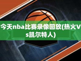 今天nba比赛录像回放(热火Vs凯尔特人)