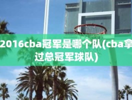 2016cba冠军是哪个队(cba拿过总冠军球队)