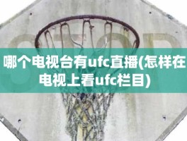 哪个电视台有ufc直播(怎样在电视上看ufc栏目)