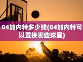 04加内特多少钱(04加内特可以置换哪些球星)