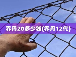 乔丹20多少钱(乔丹12代)