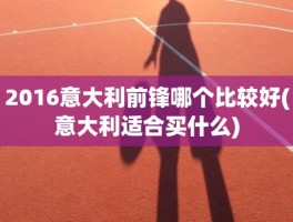 2016意大利前锋哪个比较好(意大利适合买什么)