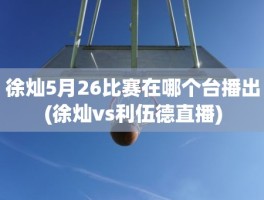 徐灿5月26比赛在哪个台播出(徐灿vs利伍德直播)