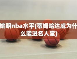 姚明nba水平(蒂姆哈达威为什么能进名人堂)