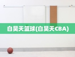 白昊天篮球(白昊天CBA)