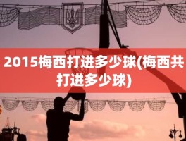 2015梅西打进多少球(梅西共打进多少球)